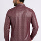 burgundy swirl ogee foil shirt men platini back