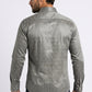 grey swirl ogee foil shirt men platini back