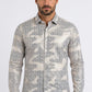 white swirl ogee foil shirt men platini front