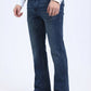 dark denim blue wade boot cut jean men platini side