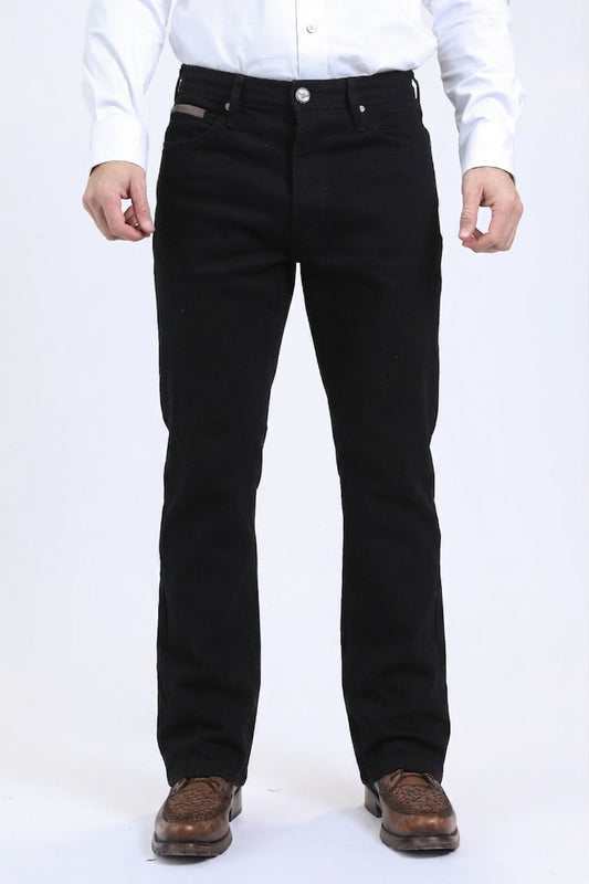 black wade boot cut jean men platini front