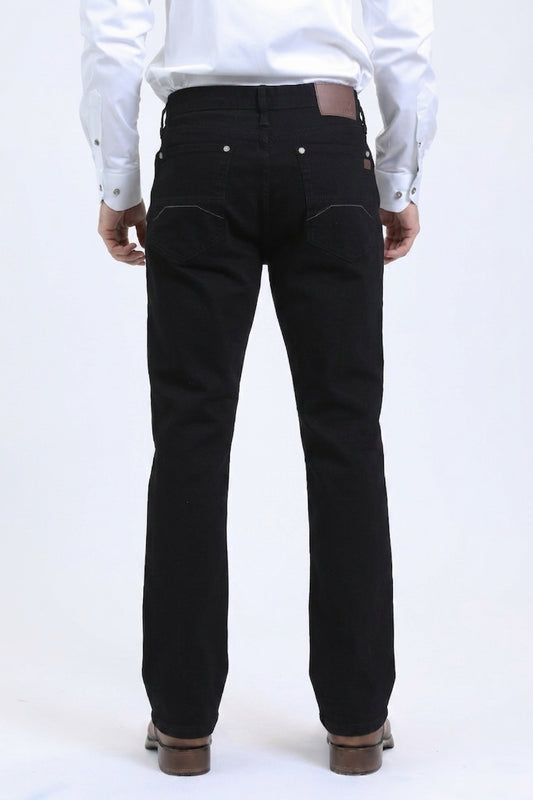 black wade boot cut jean men platini back