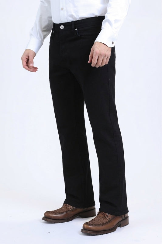 black wade boot cut jean men platini side