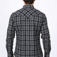 Mens Western Checkered Black Long Sleeve Shirts