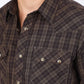 Mens Western Checkered Brown Long Sleeve Shirts