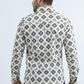 Mens Western Modern Fit Cotton/Spandex Long Sleeve Beige Shirt with Snaps