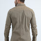 Mens Western Modern Fit Cotton/Spandex Long Sleeve Beige Shirt with Snaps