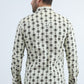 Mens Western Modern Fit Cotton/Spandex Long Sleeve Beige Shirt with Snaps