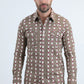 beige tonal floral western shirt platini front