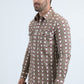 beige tonal floral western shirt platini side