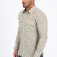 beige diamond center western shirt platini side