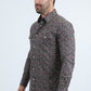 Mens Western Modern Fit Cotton/Spandex Long Sleeve Black Shirt with Snaps
