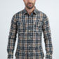 Mens Western Modern Fit Cotton/Spandex Long Sleeve Black Shirt with Snaps