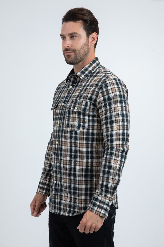 black classic paisley western shirt platini side