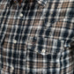 Mens Western Modern Fit Cotton/Spandex Long Sleeve Black Shirt with Snaps