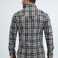 Mens Western Modern Fit Cotton/Spandex Long Sleeve Black Shirt with Snaps