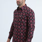 Mens Western Modern Fit Cotton/Spandex Long Sleeve Black Shirt with Snaps