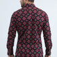 Mens Western Modern Fit Cotton/Spandex Long Sleeve Black Shirt with Snaps
