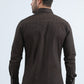Mens Western Modern Fit Cotton/Spandex Long Sleeve Black Shirt with Snaps