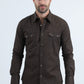 black medallion repeat western shirt platini front