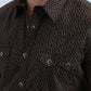 black medallion repeat western shirt platini detail