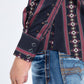 black ii solid texture western shirt platini