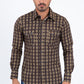 black ii micro pattern geometric western shirt platini