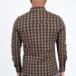 black ii micro pattern geometric western shirt platini