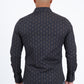 black micro pattern geometric western shirt platini