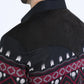 Mens Western Modern Fit Cotton/Spandex Long Sleeve Black Shirt with Snaps