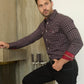 Mens Western Modern Fit Cotton/Spandex Long Sleeve Black Shirt with Snaps