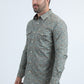 Mens Western Modern Fit Cotton/Spandex Long Sleeve Blue Shirt with Snaps