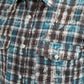Mens Western Modern Fit Cotton/Spandex Long Sleeve Blue Shirt with Snaps