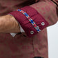 Mens Western Modern Fit Cotton/Spandex Long Sleeve Brown Shirt with Snaps