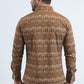 Mens Western Modern Fit Cotton/Spandex Long Sleeve Camel Shirt with Snaps