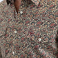 Mens Western Modern Fit Cotton/Spandex Long Sleeve Khaki Shirt with Snaps