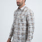 Mens Western Modern Fit Cotton/Spandex Long Sleeve White Shirt with Snaps