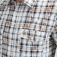 Mens Western Modern Fit Cotton/Spandex Long Sleeve White Shirt with Snaps