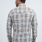 Mens Western Modern Fit Cotton/Spandex Long Sleeve White Shirt with Snaps