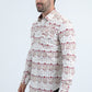Mens Western Modern Fit Cotton/Spandex Long Sleeve White Shirt with Snaps