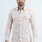 Mens Western Modern Fit Cotton/Spandex Long Sleeve White Shirt with Snaps