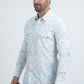 Mens Western Modern Fit Cotton/Spandex Long Sleeve White Shirt with Snaps
