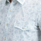 Mens Western Modern Fit Cotton/Spandex Long Sleeve White Shirt with Snaps