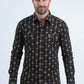 Mens Western Modern Fit Cotton/Spandex Long Sleeve White Shirt with Snaps