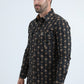 Mens Western Modern Fit Cotton/Spandex Long Sleeve White Shirt with Snaps