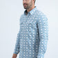 Mens Western Modern Fit Cotton/Spandex Long Sleeve White Shirt with Snaps