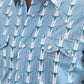 Mens Western Modern Fit Cotton/Spandex Long Sleeve White Shirt with Snaps