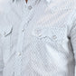 Mens Western Modern Fit Cotton/Spandex Long Sleeve White Shirt with Snaps