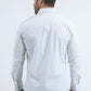 Mens Western Modern Fit Cotton/Spandex Long Sleeve White Shirt with Snaps