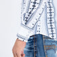 white ii solid texture western shirt platini